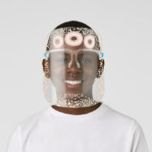 Chic glam rose gold glitter doughnuts modern girly face shield (Insitu)