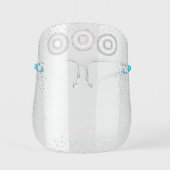 Chic glam silver glitter doughnuts, modern girly face shield (Front)