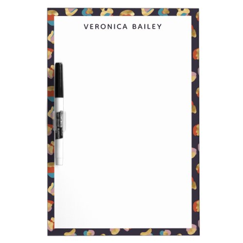 Chic Glam Trendy Gold Leopard Animal Print Pattern Dry Erase Board