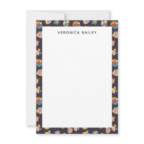 Chic Glam Trendy Gold Leopard Animal Print Pattern Note Card