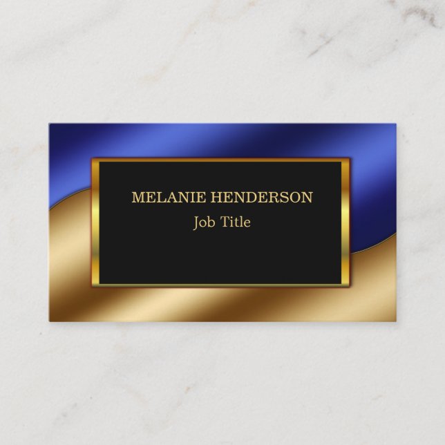 Chic glitter bling Gold Red professional Business Card (Front)
