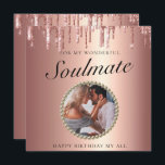Chic Glitter Drips Photo Girlfriend Birthday Card<br><div class="desc">Elegant Personalized Card for your girlfriend or soulmate's birthday -  A great card for your girlfriend,  boyfriend,  or wife that can be customized by you with the name of your girlfriend or boyfriend and your own message.</div>