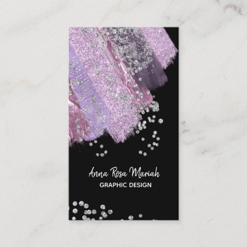  Chic Glitter Girly Feminine Abstract Exciting Business Card