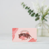 Chic Glitter Glam Nail Art Manicure Salon Monogram Business Card (Standing Front)