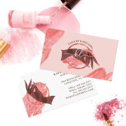Chic Glitter Glam Nail Art Manicure Salon Monogram Business Card at Zazzle
