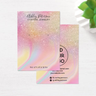 Chic glitter rainbow jewelry earrings display