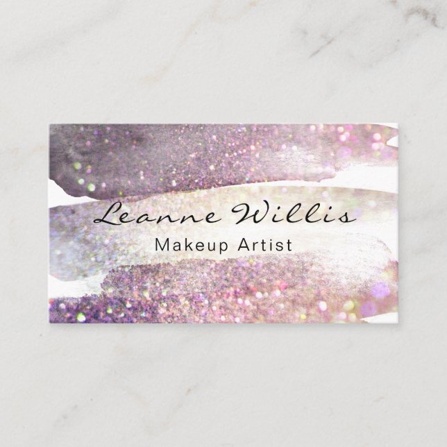 Chic Glitter Sparkle Business Card (Front)