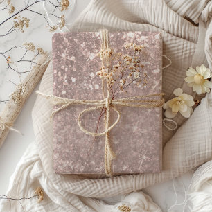 Chic Glitter Sparkle Rose Gold Wrapping Paper Sheets
