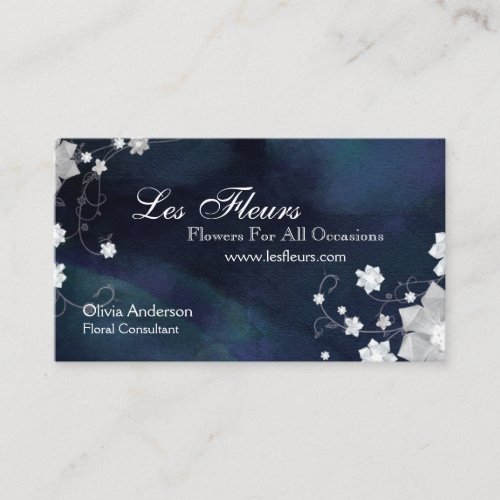 Jewel Flowers Florist or Flower Shop Business Card
