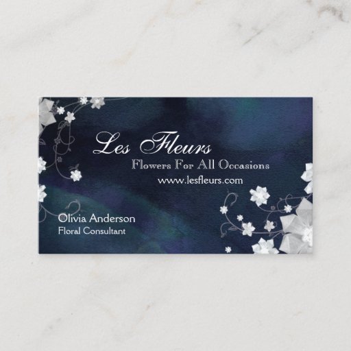 Customizable Jewel Flowers Florist or Flower Shop Business Card