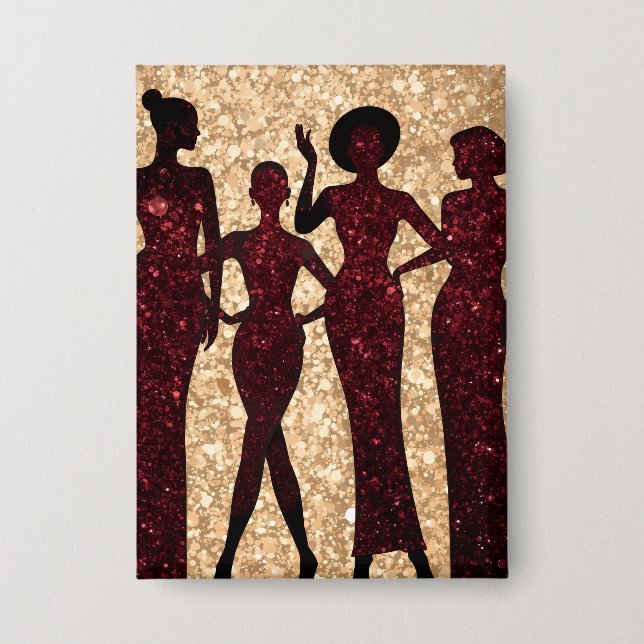 Chic glitz fashion party button (Front)