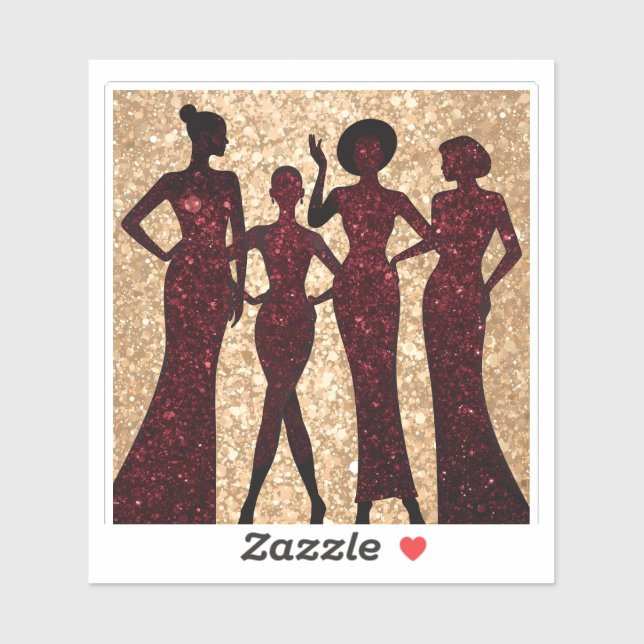 Chic glitz fashion party sticker (Sheet)