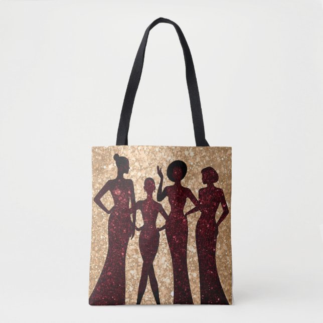 Chic glitz fashion party tote bag (Front)