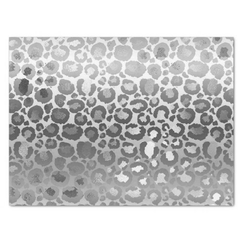 Chic Glitz Silver Glam Leopard Tissue Paper