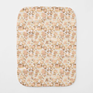Chic Gold Blush Pink Leopard Print Baby Burp Cloth