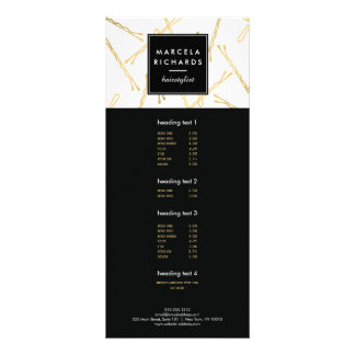 Chic Gold Bobby Pins Hair Stylist Salon Rack Card