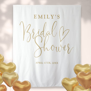 Chic Gold Bridal Shower Photo Backdrop