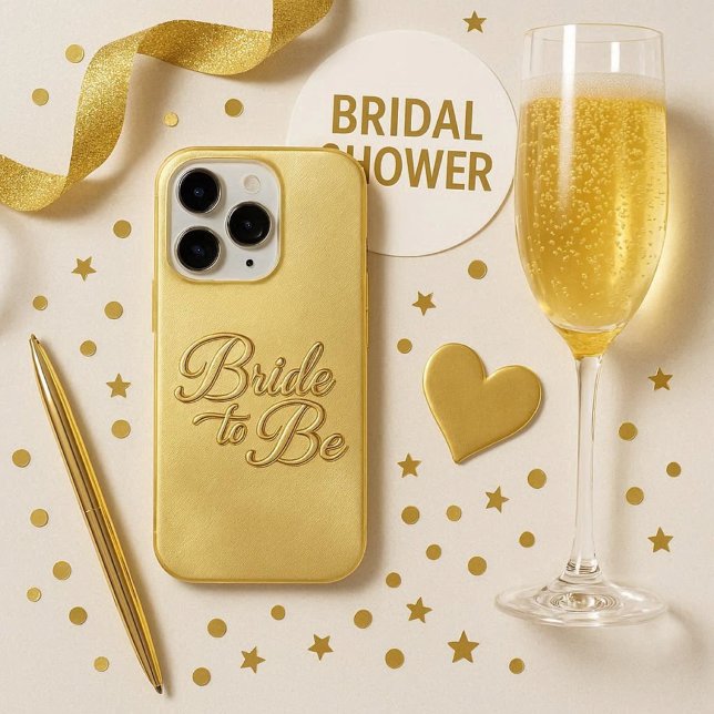 Chic Gold Bride To Be Script Phone Case (Creator Uploaded)