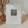 Chic Gold Business QR Code Leave A Review Pedestal Sign