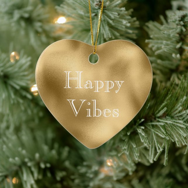 Chic Gold Ceramic Ornament (Tree)