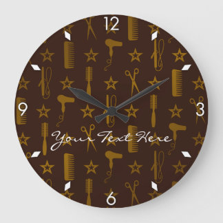Chic Gold & Coco Brown Custom Wall Clock