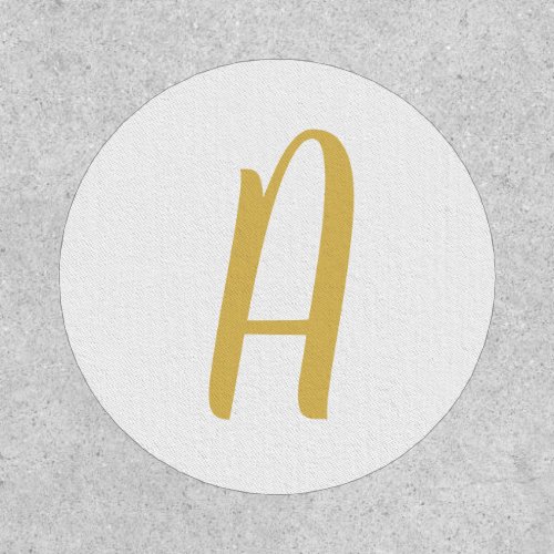 Chic Gold Color Monogram Professional Calligraphy Patch
