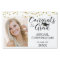 Chic Gold Confetti CONGRATS GRAD Script Photo