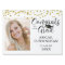 Chic Gold Confetti CONGRATS GRAD Script Photo