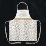 Chic Gold Dots Kitchen Baking Apron<br><div class="desc">Chic gold polka dots print alongside your personalized name and bakery made with love typography make a special gift for your favorite baker.</div>