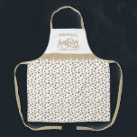 Chic Gold Dots Kitchen Baking Apron<br><div class="desc">Chic gold polka dots print alongside your personalized name and bakery made with love typography make a special gift for your favorite baker.</div>