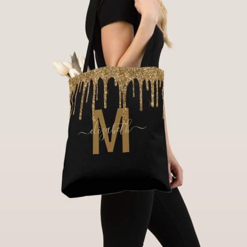 Elegant Name Initial Tote Bag