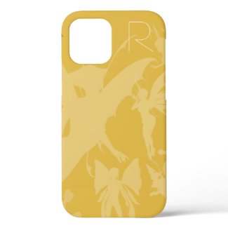 Chic Gold Fairies Monogram Case-Mate iPhone Case