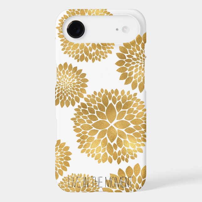 Chic Gold Flowers Case-Mate iPhone Case (Back)