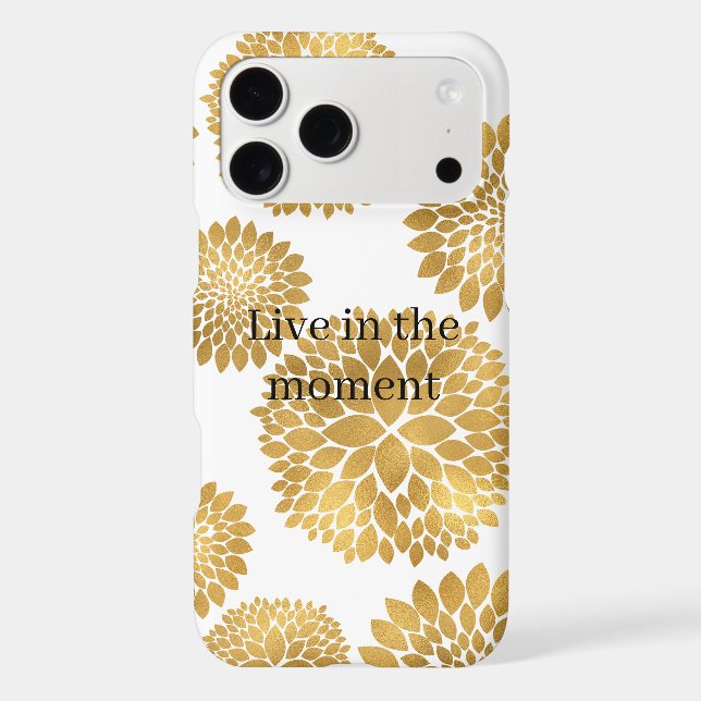 Chic Gold Flowers Case-Mate iPhone Case (Back)