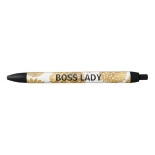 Chic Gold Flowers Pen