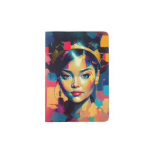 Chic Gold Foil Colorful Women Impasto Oil Painting