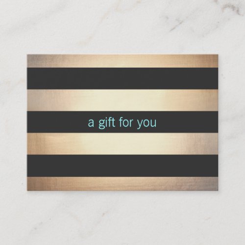 Chic Gold Foil Look Simple Holiday Gift Card