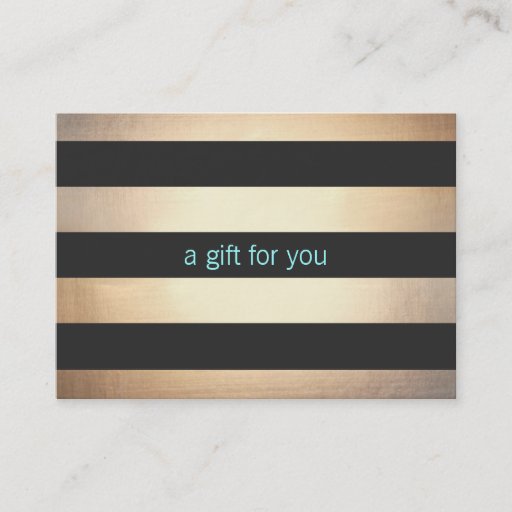 Customizable Chic Gold Foil Look Simple Holiday Gift Card Business Cards