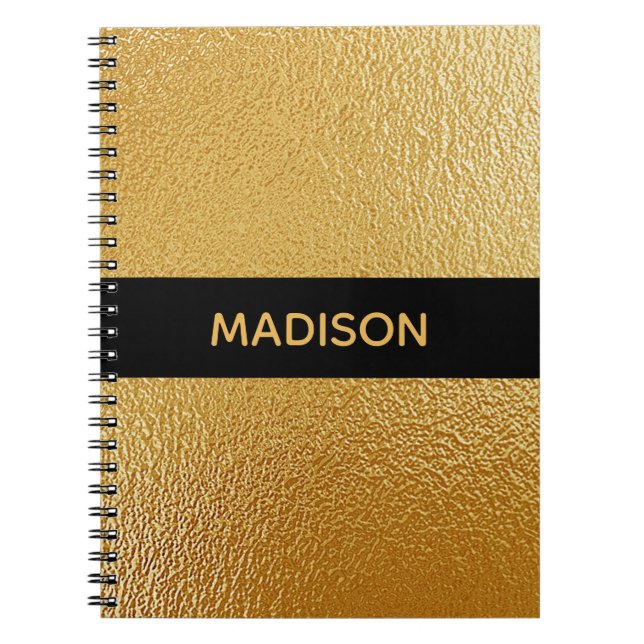 Chic Gold Foil  Notebook (Front)