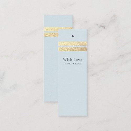 Chic Gold Foil Stripes  Blue Gift Tags