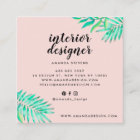 Chic gold frame blush pink watercolor tropical