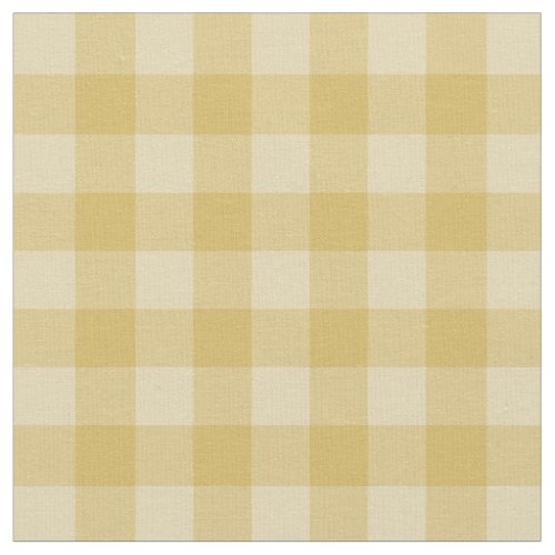 Chic Gold Gingham Plaid Pattern Fabric