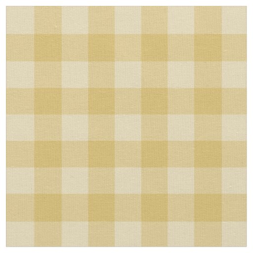 Chic Gold Gingham Plaid Pattern Fabric