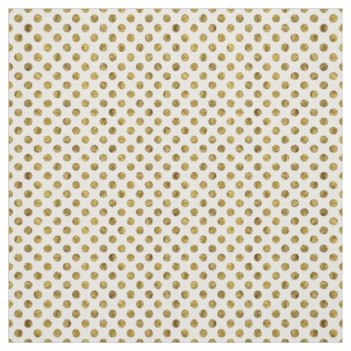 Chic Gold Glam Dots Fabric