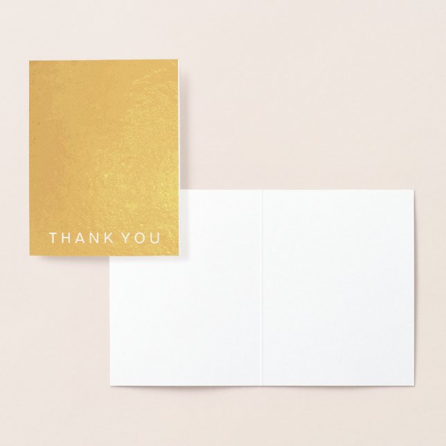 Chic Gold Glam Thank You Foil Card (Display)