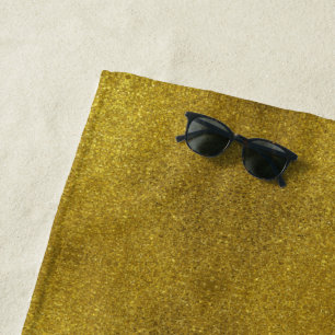 Chic Gold Glitter Abstract Pattern Beach Towl Towel