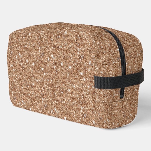 Chic Gold Glitter Dopp Kit (Left Corner)