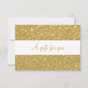 Chic Gold Glitter Gift Certificate