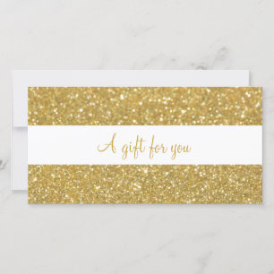 Chic Gold Glitter Gift Certificate