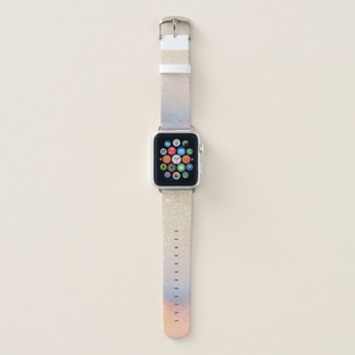 Chic Gold Glitter Iridescent Holographic Gradient Apple Watch Band